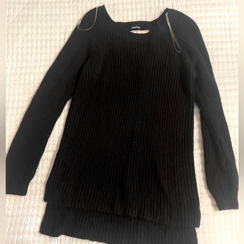 Charlotte Russe Black Tunic Sweater